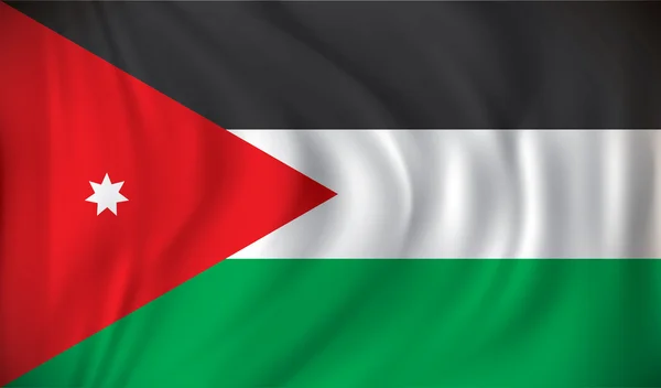 Vlag van Jordanië — Stockvector