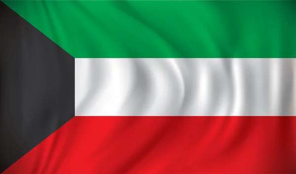 Flagga kuwait — Stock vektor
