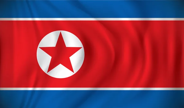 Bandera de Corea del Norte — Vector de stock