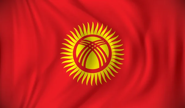 Bandera de kyrgyzstan — Archivo Imágenes Vectoriales