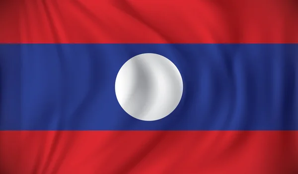 Vlag van laos — Stockvector