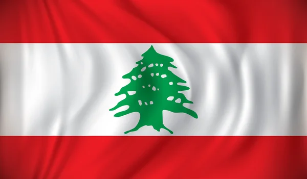 Flagge von Libanon — Stockvektor