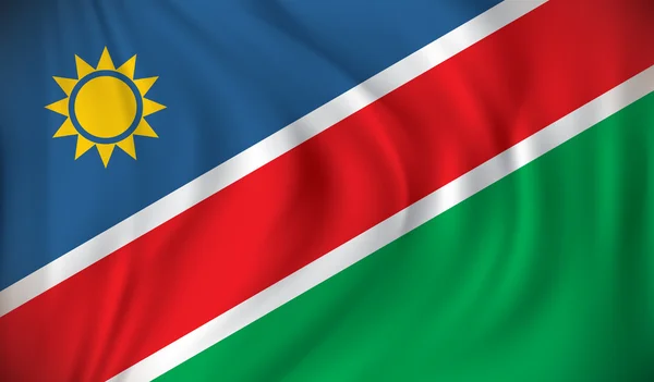 Bandera de namibia — Vector de stock