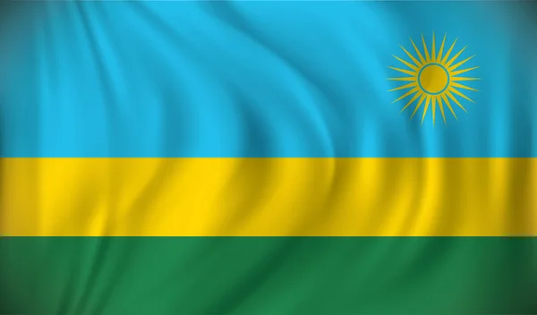 Bendera rwanda - Stok Vektor