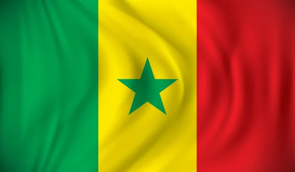 Bandera de Senegal — Vector de stock