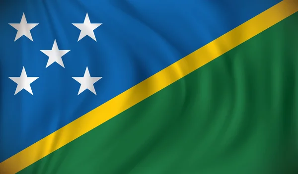 Bandeira das ilhas Salomão — Vetor de Stock