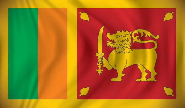 Bandeira de sri lanka — Vetor de Stock