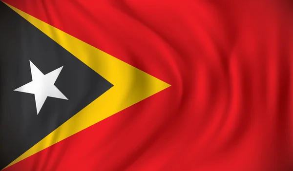 Bandera de Timor Oriental — Vector de stock