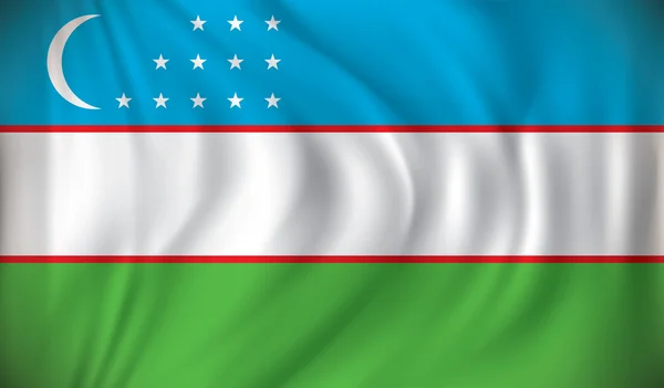 Drapeau de l'Ouzbékistan — Image vectorielle