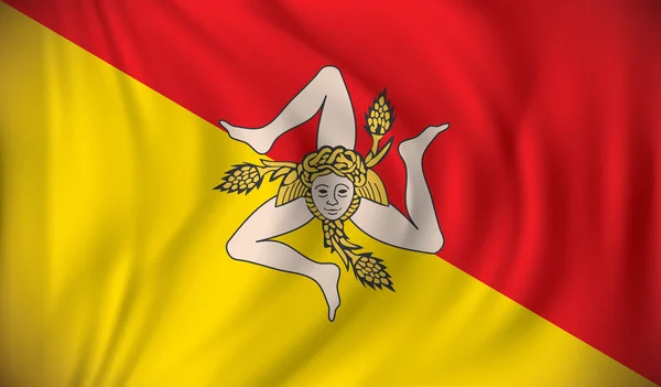 Drapeau de Sicile — Image vectorielle