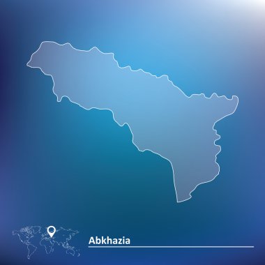 Map of Abkhazia clipart