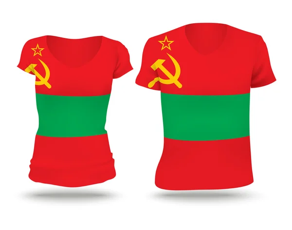 Projekt koszulki flaga Naddniestrza — Wektor stockowy