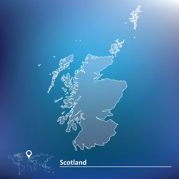 Kaart van Schotland — Stockvector