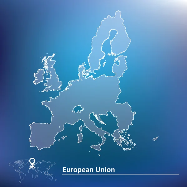 Avrupa Birliği'nin 2015 Haritası — Stok Vektör
