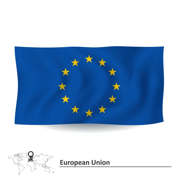 欧洲联盟的旗帜 — 图库矢量图片