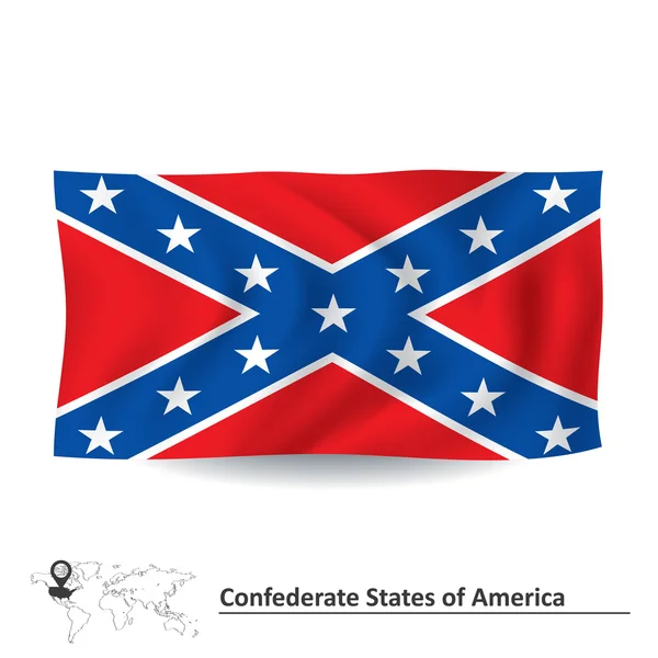 Bandera de los Estados Confederados de América — Archivo Imágenes Vectoriales