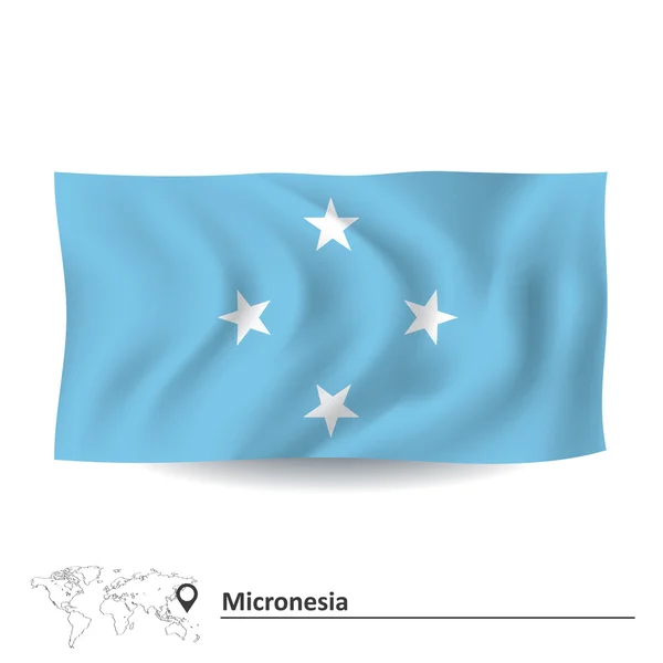 Bandera de micronesia — Vector de stock