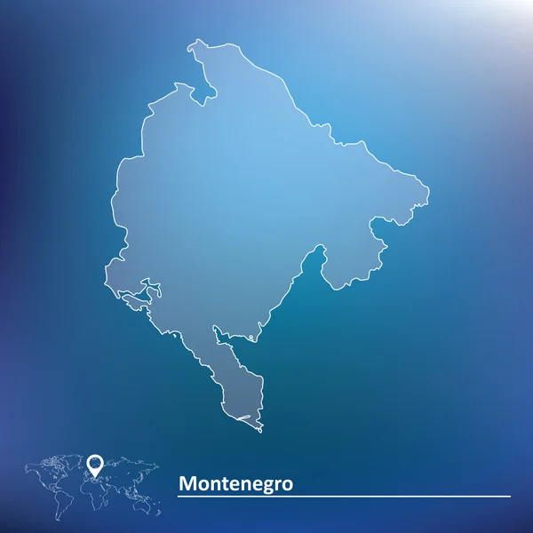 Mapa Czarnogóry — Wektor stockowy