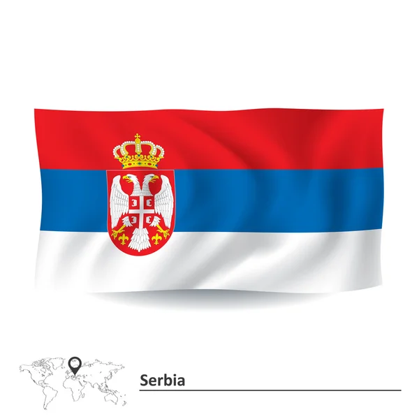 Drapeau de Serbie — Image vectorielle