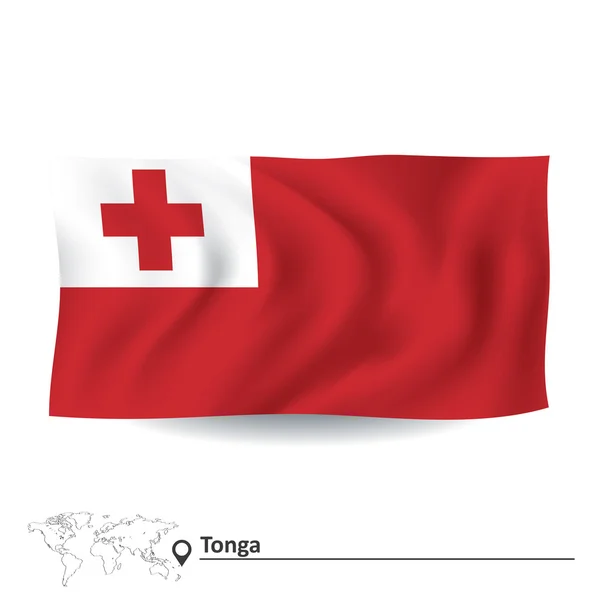 Vlajka Tongy — Stockový vektor