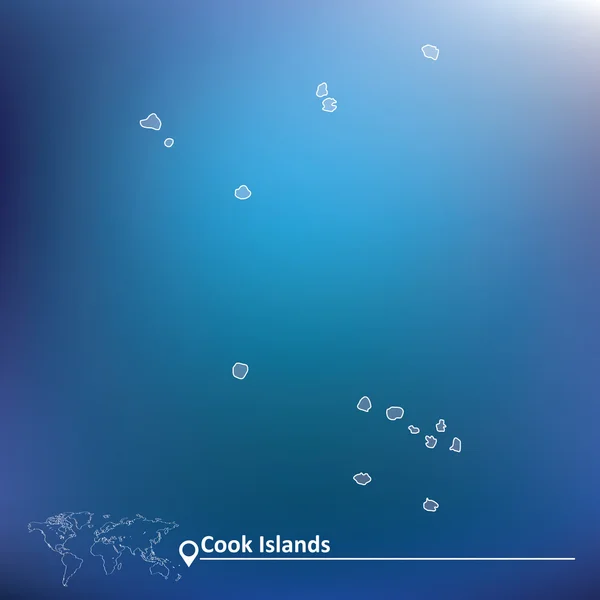 Mapa de Islas Cook — Vector de stock