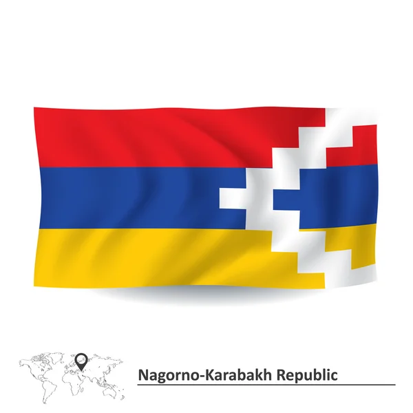 ナゴルノ ・ カラバフ共和国の国旗 — ストックベクタ