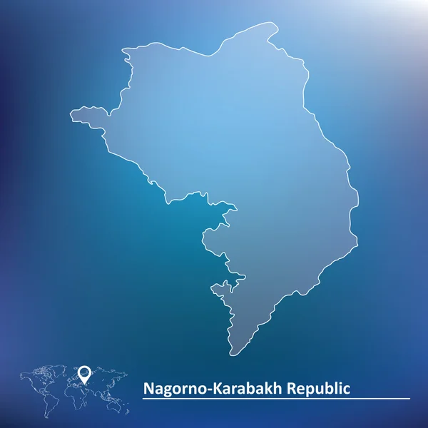 Map of Nagorno-Karabakh Republic — Stock Vector