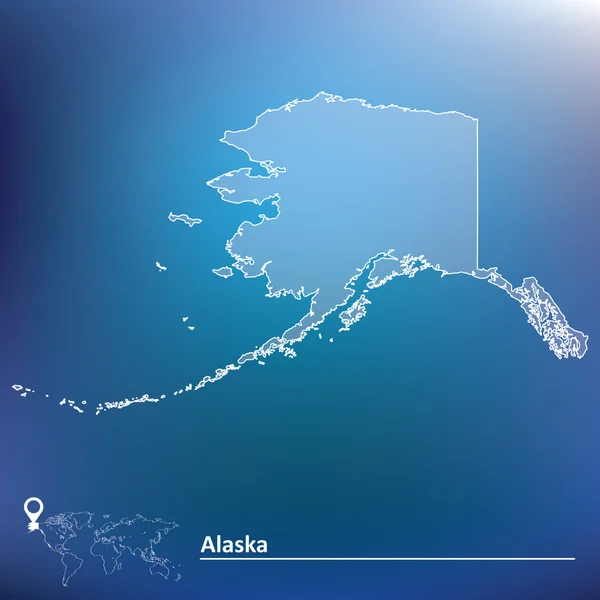 La carte de Alaska — Image vectorielle