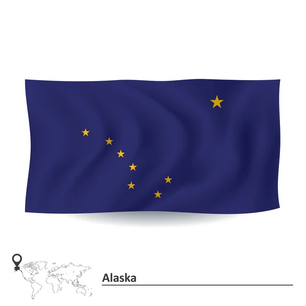 Vlajka státu Aljaška — Stockový vektor