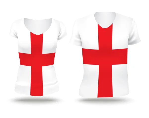 Projekt koszulki flagi Anglii — Wektor stockowy
