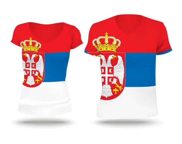 Zászló póló design, Szerbia — Stock Vector