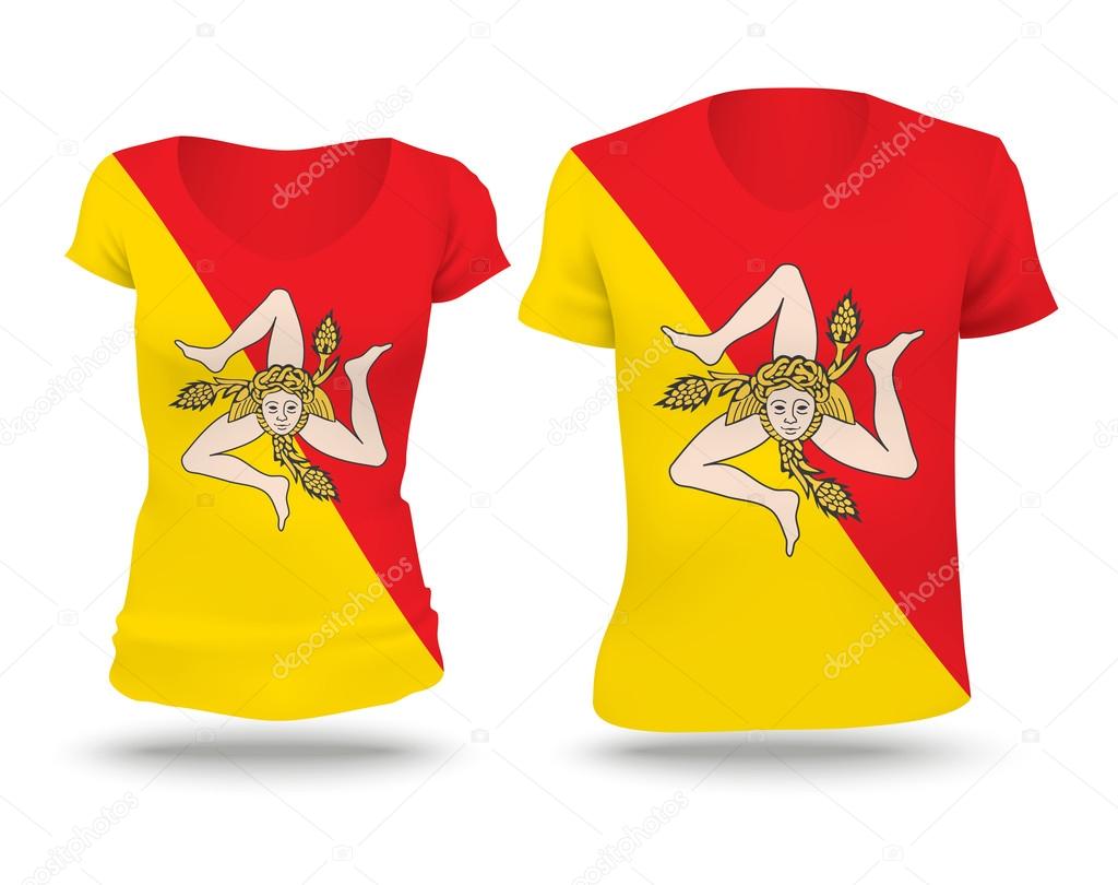 Flag shirt design of Sicily