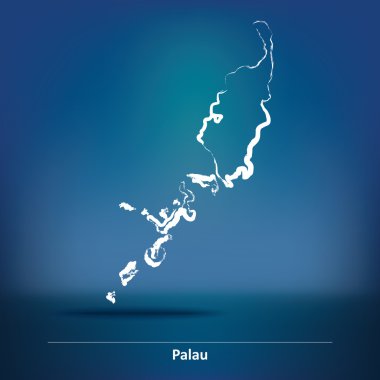 Palau Haritası doodle