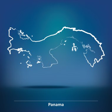Panama Haritası doodle
