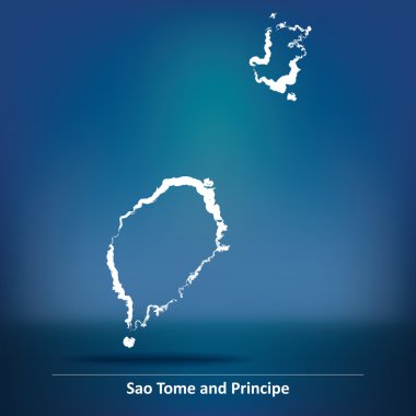 Sao Tome ve Principe Doodle Haritası