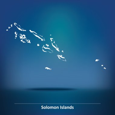 Solomon Adaları Haritası doodle