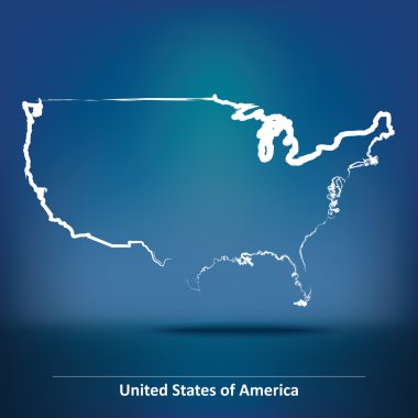 Amerika Birleşik Devletleri Haritası doodle