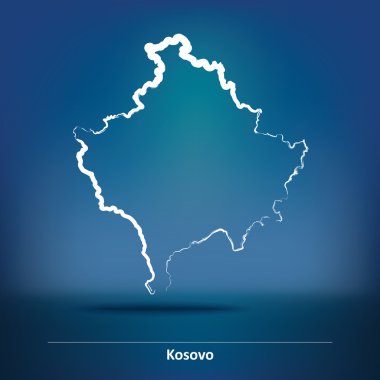 Kosova Haritası doodle