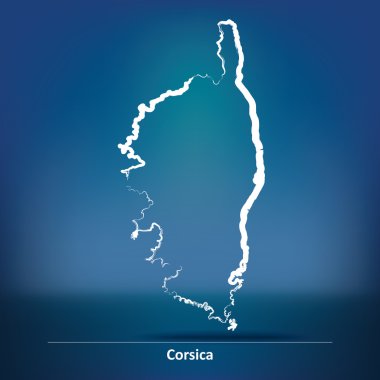 Corsica Doodle Haritası
