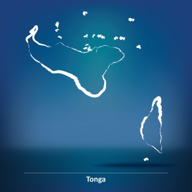 Tonga Haritası doodle