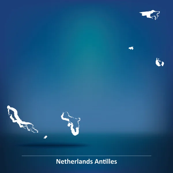 Doodle Carte des Antilles néerlandaises — Image vectorielle