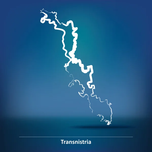 Doodle Mapa de Transnistria — Archivo Imágenes Vectoriales