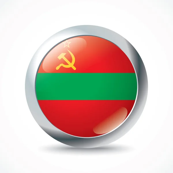 Botón bandera Transnistria — Vector de stock