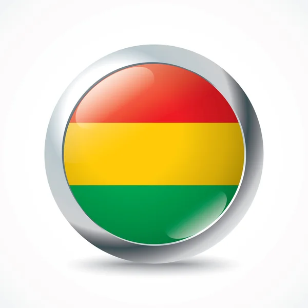 Κουμπί "σημαία" Βολιβία — Διανυσματικό Αρχείο