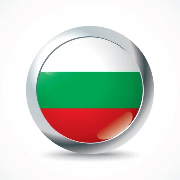 Botão bandeira de búlgara — Vetor de Stock