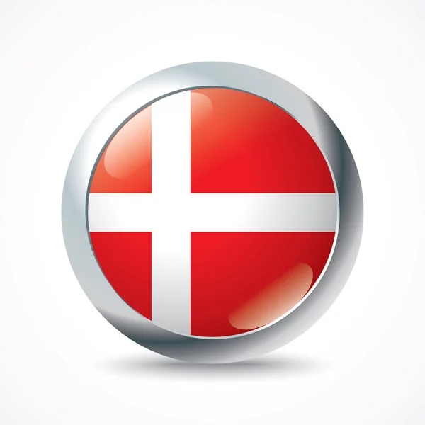 Denemarken knop markeren — Stockvector