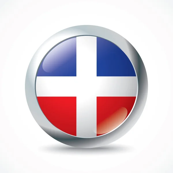 Knop markeren de Dominicaanse Republiek — Stockvector