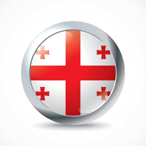 格鲁吉亚国旗按钮 — 图库矢量图片