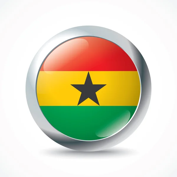 Ghana-Flaggenknopf — Stockvektor
