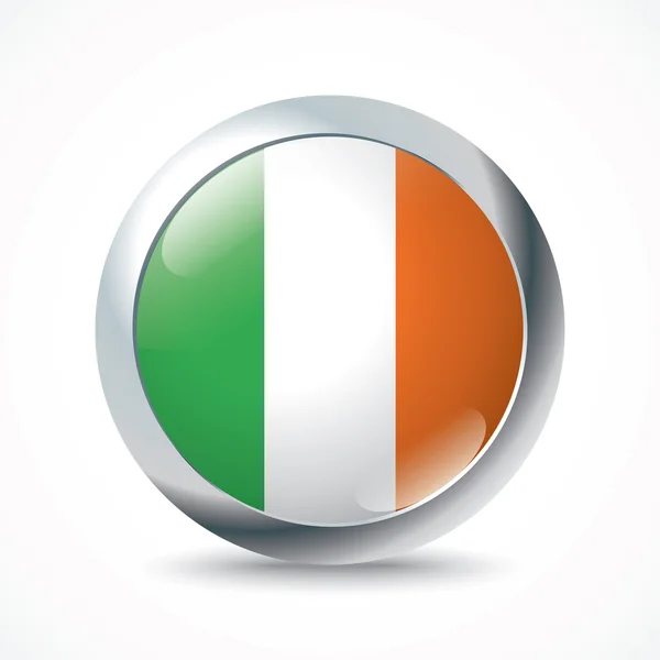 Κουμπί "σημαία" Ιρλανδία — Διανυσματικό Αρχείο